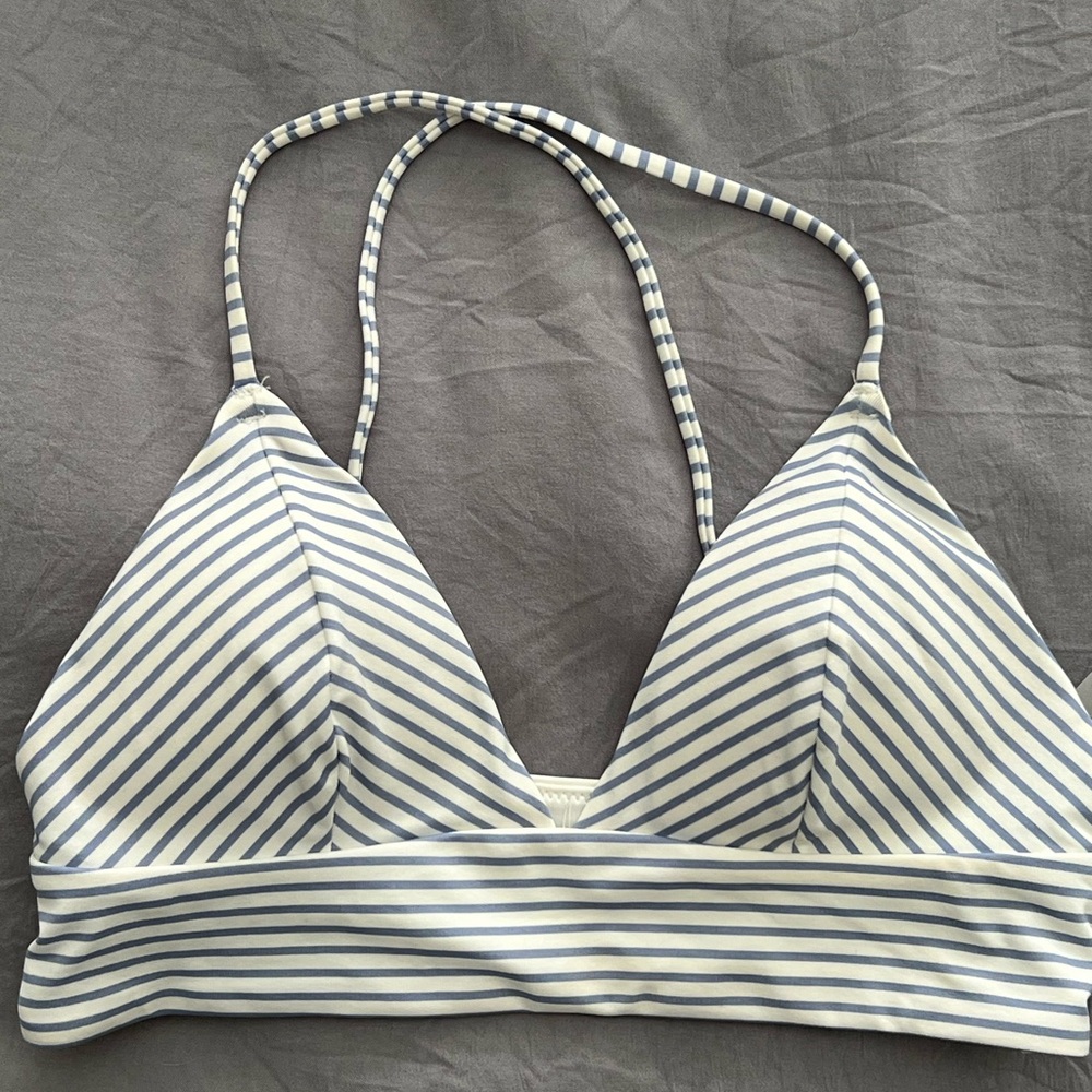 Striped Blue and White Bralette